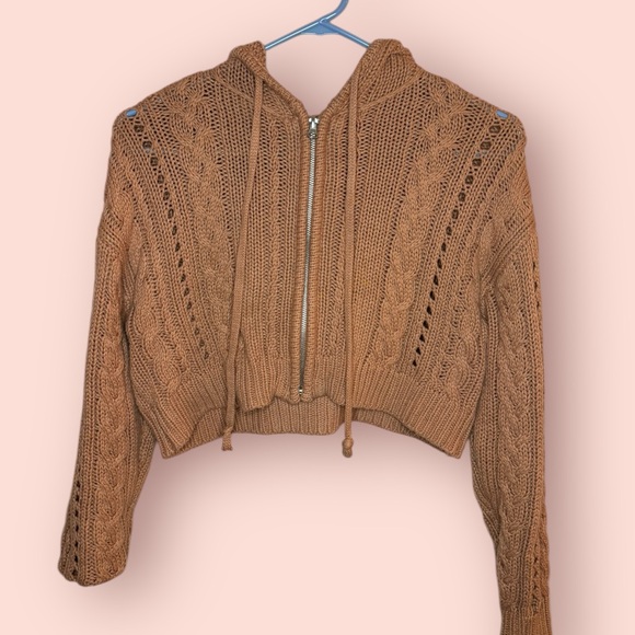 Aeropostale Other - Aeropostale Girls Hooded Cropped Knit Sweater